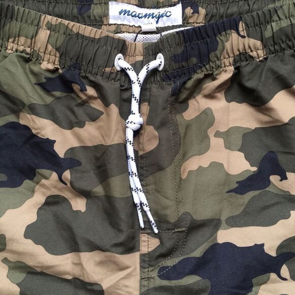 🆕Maamgic Camouflage Men’s Green Board Shorts Swim Trunks - Picture 3 of 7